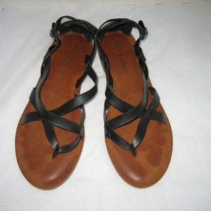 LUCKY BRAND Black Ainsley Strappy Flat Sandals,9 M